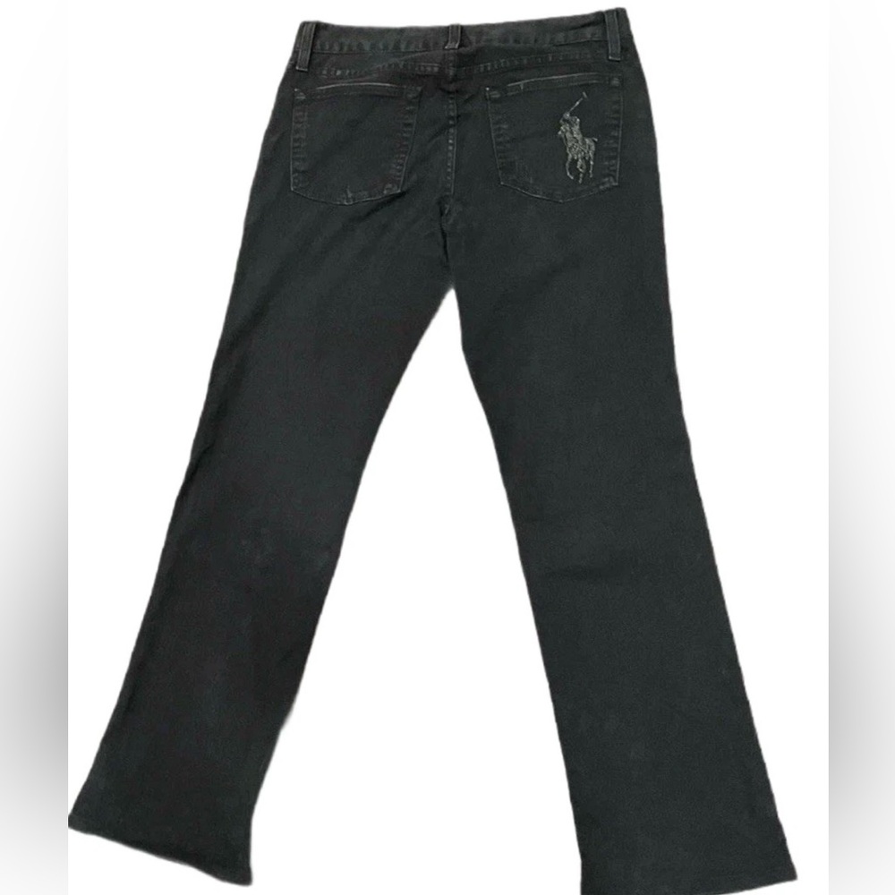 Ralph Lauren *Black Label* Women’s 29 Black Jeans Pony Logo Bootcut Rare Y2K